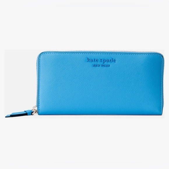 Kate Spade Cameron Street Lacey Wallet in lilac petal blue - Picture 1 of 10